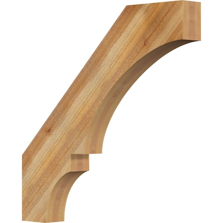 Ekena Millwork 4"W x 32"D x 32"H Balboa Rough Sawn Knee Brace, Western Red Cedar BRC04X32X32BOA00RWR